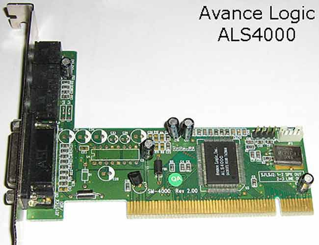 Avance ALS4000 PCI Multimedia Device Drivers v.5.10.4000.1 download for Windows