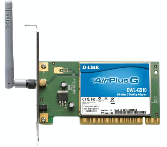 D-Link AirPlus G DWL-G510 Wireless PCI Card Driver v.2.3.0.1 download for Windows