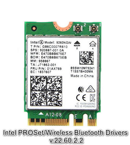 Intel PROSet/Wireless Bluetooth Drivers v.22.60.2.2 download for Windows