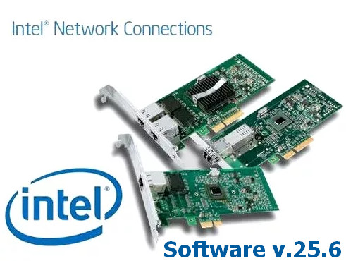 Intel Network Connections Software v.25.6 & PCI Ethernet Drivers v.25.6, v.1.0.2.8, v.12.19.1.32 download for Windows