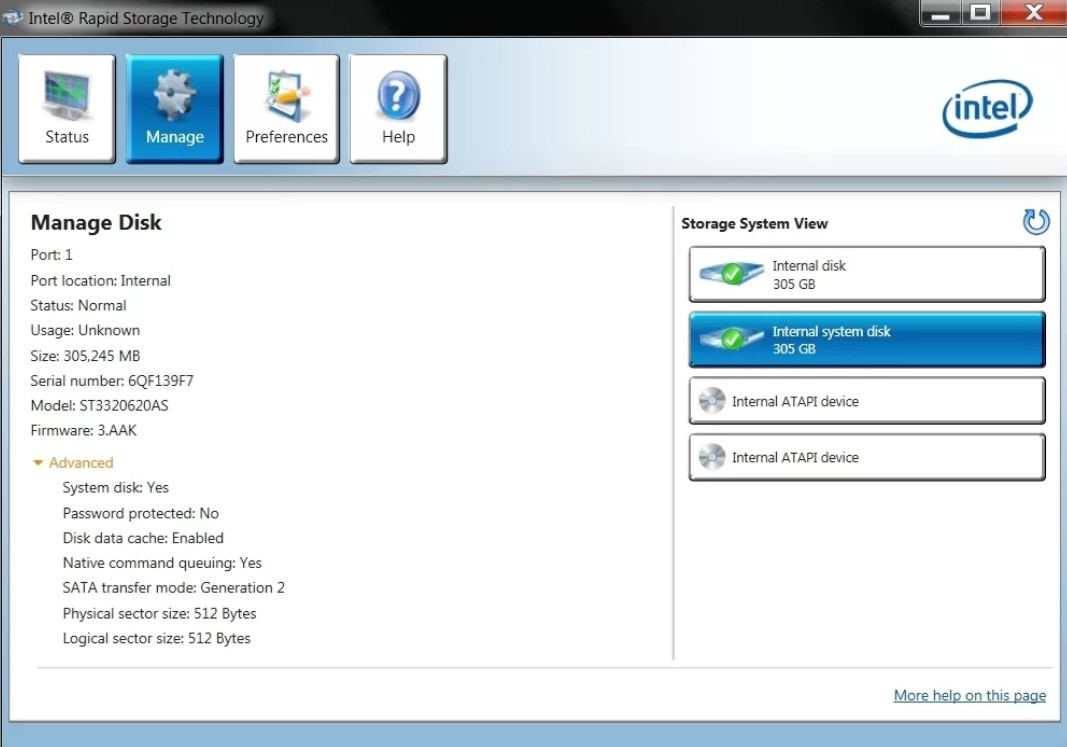 Intel Rapid Storage Technology (RST) Driver v.17.2.12.1035 download for Windows