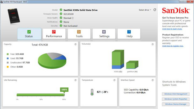 SanDisk SSD Dashboard Driver  v.3.8.2.9 download for Windows